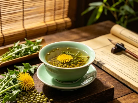 绿豆解酒茶